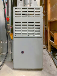 Vertical image of a new gas furnace
