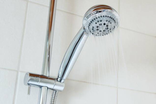 stainless steel detachable shower head just installed